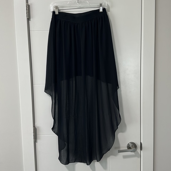 Forever 21 Black High/Low Skirt US Medium - Picture 2 of 3